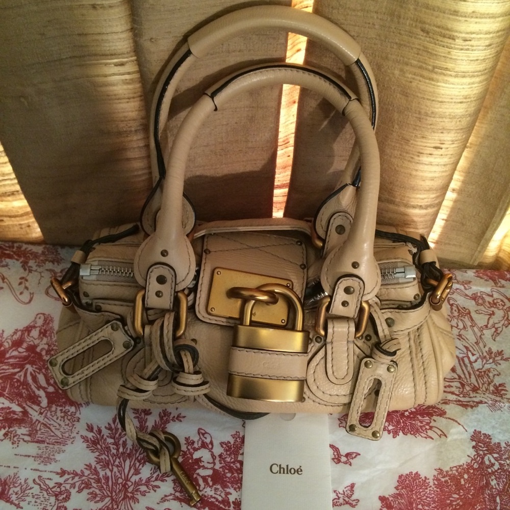 Chloe Paddington Cream Leather Mini Purse/Handbag